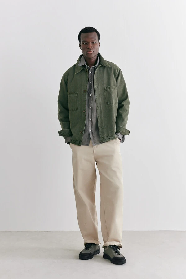 Jaqueta Worker Overdyed Moss