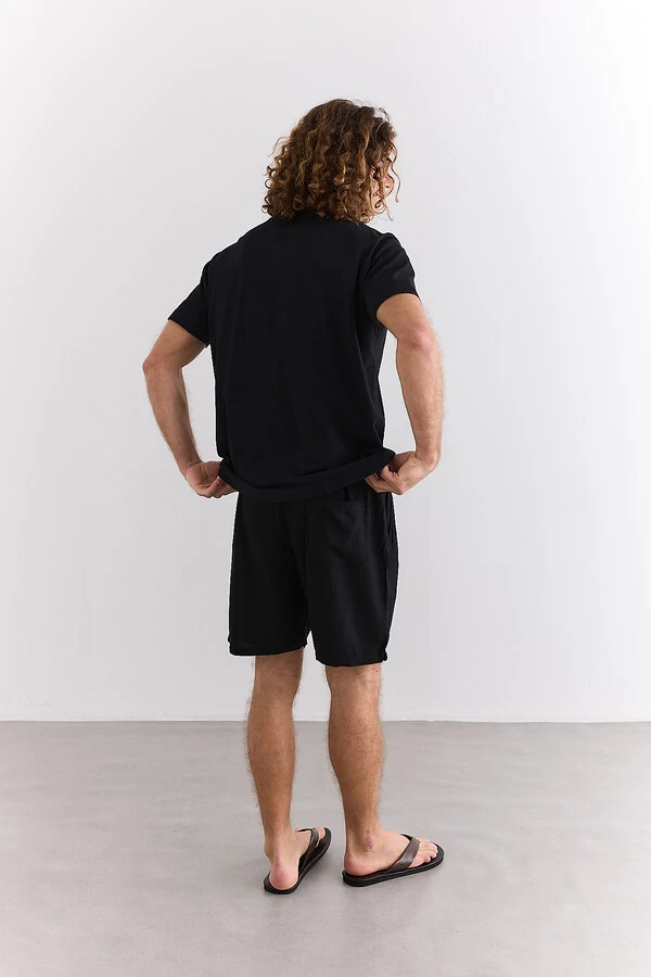 Shorts Linen Black