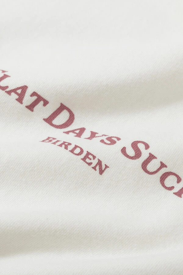 Camiseta Boxy Flat Days Off-White
