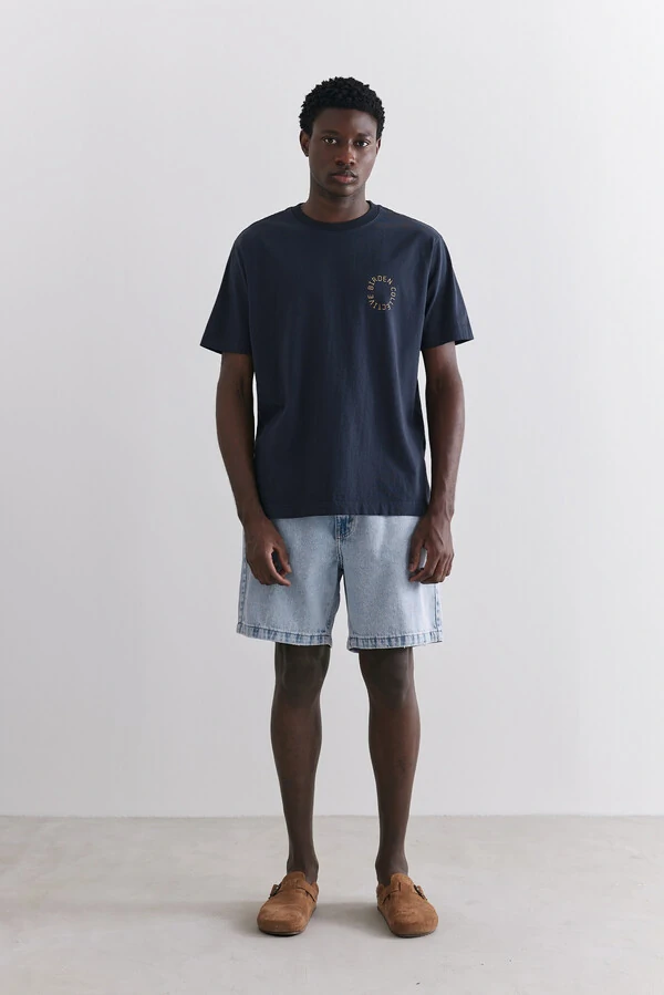 Walkshort Jeans Wide Stonewashed Cloudy