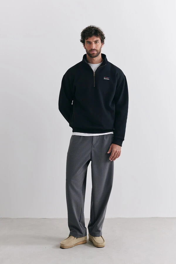 Moletom Quarter Zip Peaks Black
