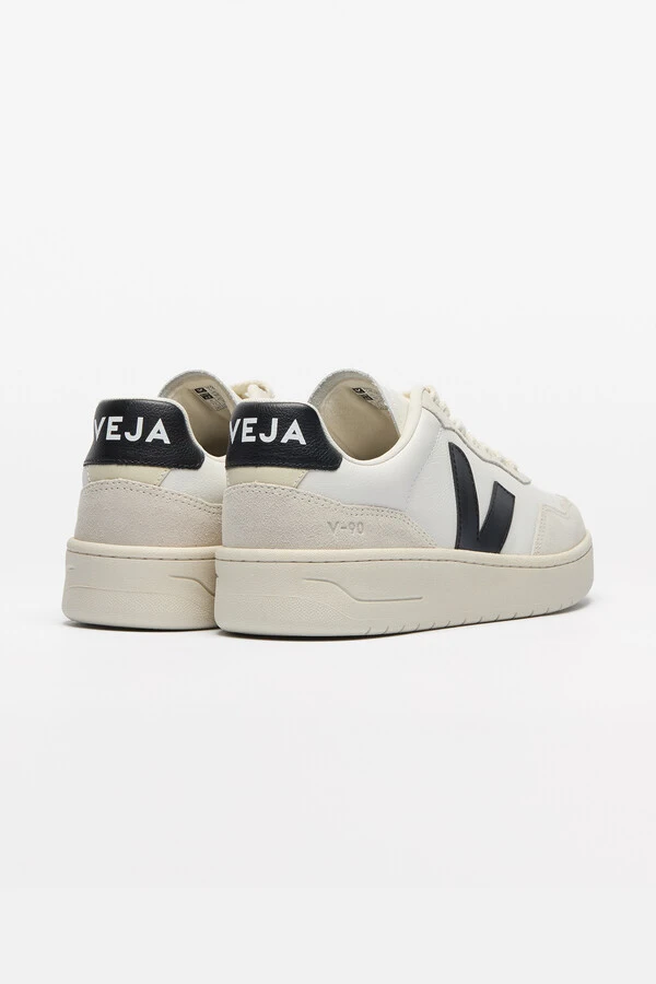 V-90 Leather White Black
