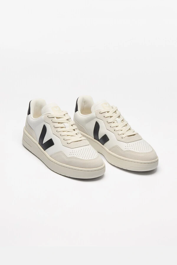 V-90 Leather White Black