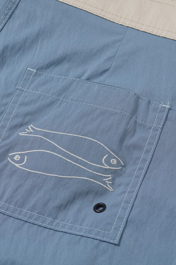 Boardshort Techno Peach Tide Fish