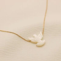 Colar Espirito Santo Pomba Madrepérola