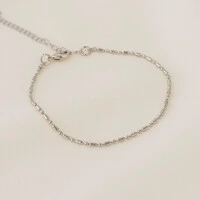 Pulseira Moa Corrente Tubo e Bolinha