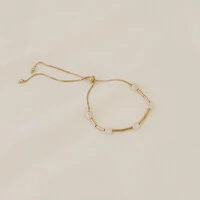 Pulseira Vernou Gravata com Círculo de Cristal de Vidro e Canutilho