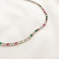 Choker Araraquara Riviera de Zircônia Colorida