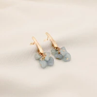 Brinco Samoa Cascalho Pino com Pingente Cacho