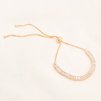 Pulseira River Side Gravata Baguete Deitada Cristal