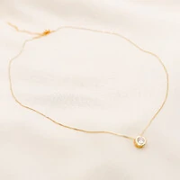 Colar São José Zircônia Cristal