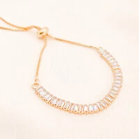 Pulseira River Side Gravata Baguete Deitada Cristal