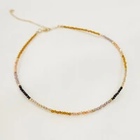 Choker Maragogi Cristal e Cubo de Metal