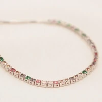 Pulseira Hamburgo Gravata Micro Zircônia Cristal