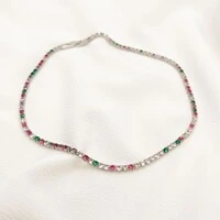 Choker Araraquara Riviera de Zircônia Colorida