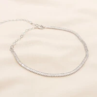 Choker Evian Zircônia Mini Baguete Cristal