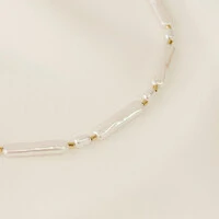 Choker Brades Pérolas de Água Doce e Biwa Sintético