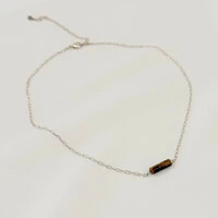Choker Kailua Mini Elo Cartier com Tubo de Pedra Natural