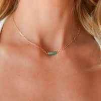 Choker Kailua Mini Elo Cartier com Tubo de Pedra Natural