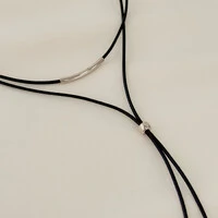 Choker Santa Clara Gravata Fio Coreano com Tubo Arredondado