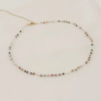 Choker Lima Silver com Cristais Coloridos