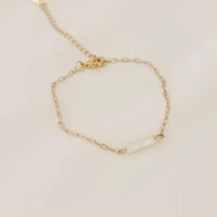 Pulseira Kailua Mini Elo Cartier com Tubo de Pedra Natural