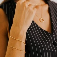 Pulseira Cairo Corrente Grumet com Detalhe Oval