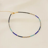 Choker Maragogi Cristal e Cubo de Metal