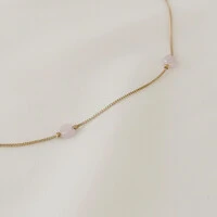 Colar Vernou Longo Veneziana com Círculo de Cristal de Vidro