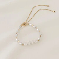 Pulseira Brades Gravata Veneziana com Pérolas de Água Doce e Biwa Sintético