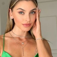 Colar Borboleta Corrente Veneziana com Pingente Zircônia