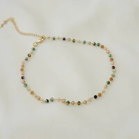 Choker Lima Purple com Cristais Coloridos