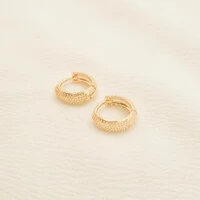 Brinco Catu Argola Textura Bolinha