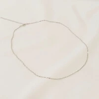 Colar Moa Corrente Tubo e Bolinha