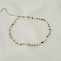 Choker Lima Purple com Cristais Coloridos
