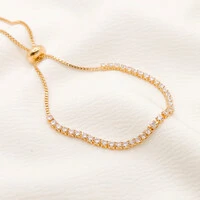 Pulseira Hamburgo Gravata Micro Zircônia Cristal