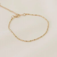 Pulseira Moa Corrente Tubo e Bolinha