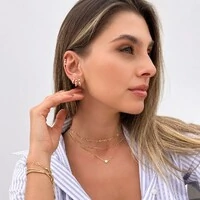 Colar Copenhage Corrente Veneziana com Passante Coração