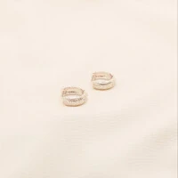 Brinco Catu Argola Textura Bolinha