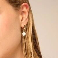 Brinco Argola Lille Argola com Pingente Trevo