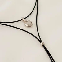 Choker Havana Gravata Fio Coreano com Coração ABS