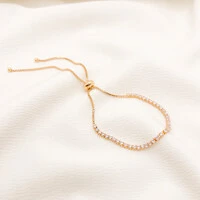 Pulseira Hamburgo Gravata Micro Zircônia Cristal