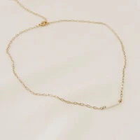 Choker Kailua Mini Elo Cartier com Tubo de Pedra Natural