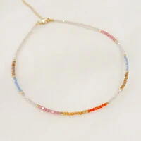 Choker Maragogi Cristal e Cubo de Metal