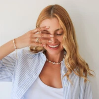 Pulseira Blakes Gravata Veneziana com Mini Pérolas Barrocas