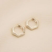 Brinco Himeji Argola Gemétrica com Curvas Delicadas