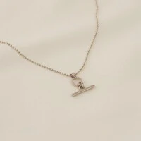 Choker Genebra Micro Elos com Pingente Formato T