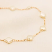 Pulseira Lumi Mini Trevos Pérolas