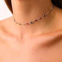 Choker Rio de Janeiro Inverno Corrente Tiffany Zircônias Colors