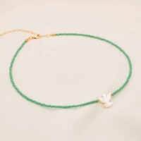 Choker Luma Cristais com Pomba Madrepérola